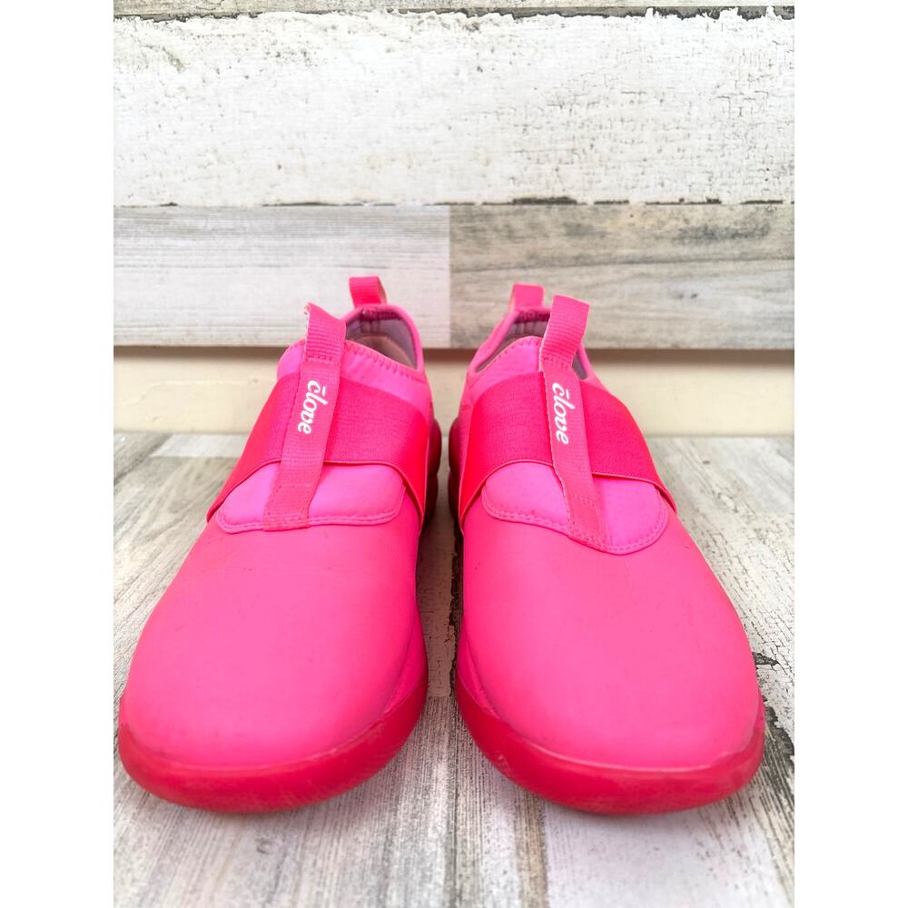 Clove Womens 8.5 Neon Pink Solo Nursing Shoes Healthcare Comfort Sneakers - Picture 3 of 9